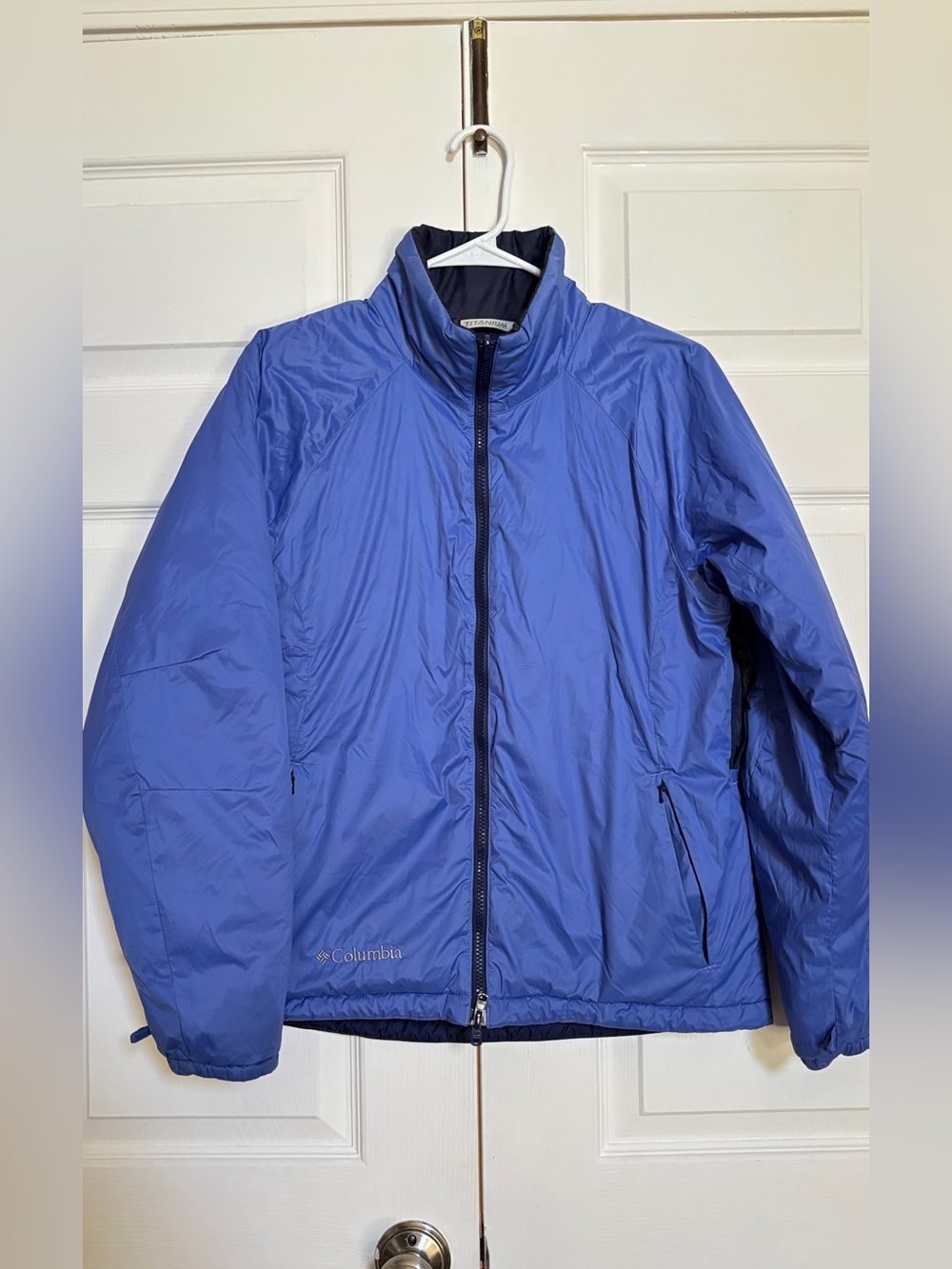 Columbia Titanium Blue Insulated Full Zip Jacket Women’s Approx M Lightweight